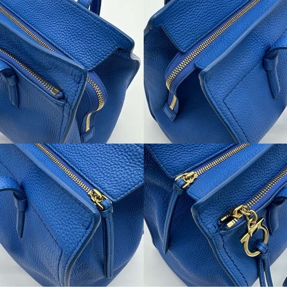 Authentic Salvatore Ferragamo Gancini blue Amy tote - Picture 14 of 17